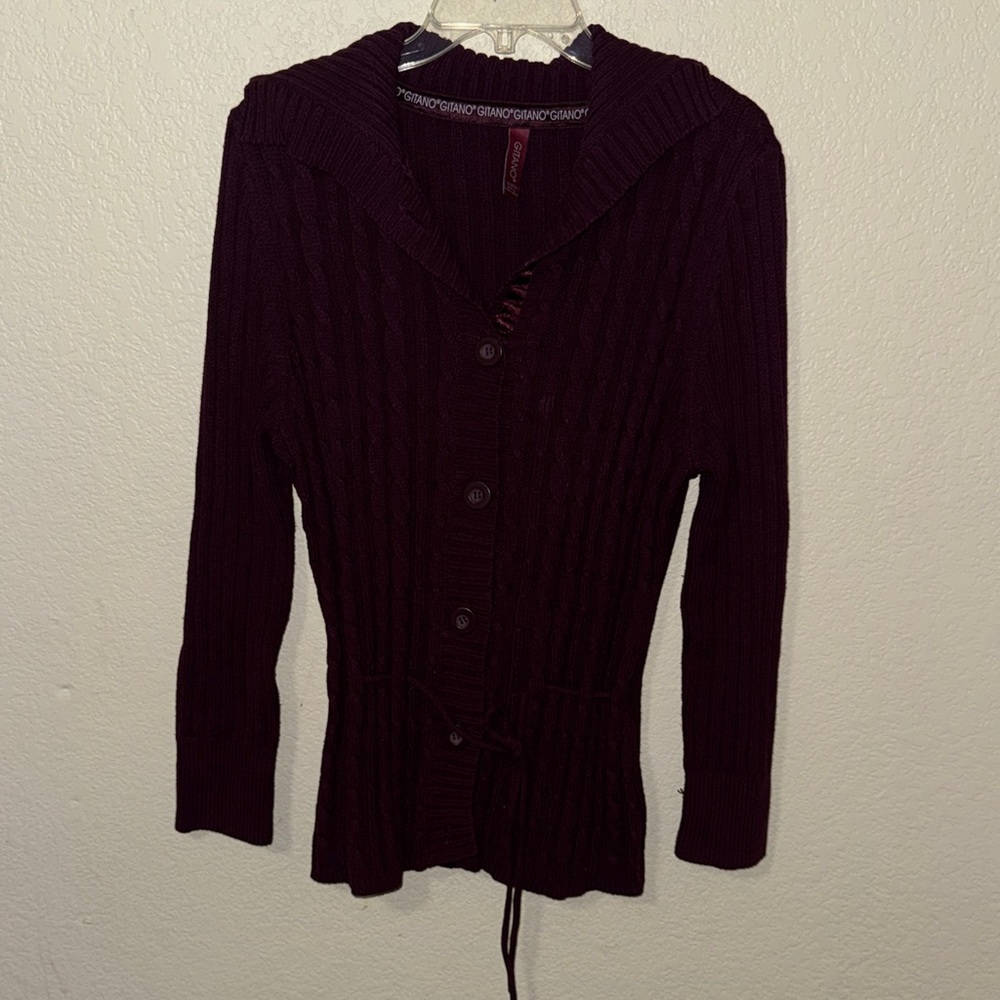 Gitano Women's Burgundy Cardigan